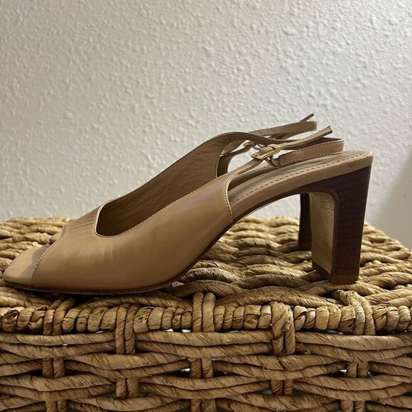 AMALFI Exclusively for Nordstrom, Beige 8B, square heel,slingback pump shoe - Picture 4 of 15